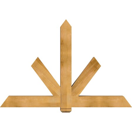 Ekena Millwork Kennewick Rough Sawn Timber Gable Bracket, Western Red Cedar, 72"W x 48"H x 6"D x 6"F, 16/12 Pitch GBW072X48X0606KEN00RWR